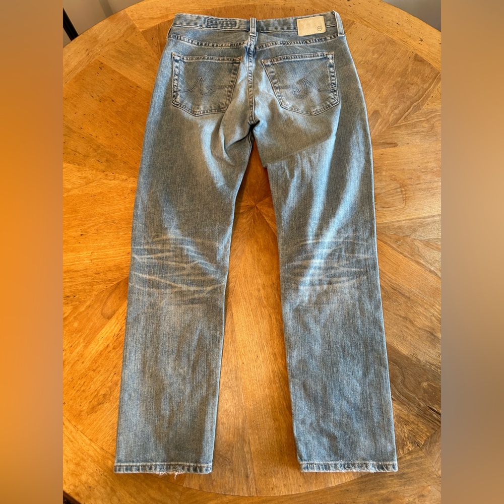 AG Adriano Goldschmied Ex‑Boyfriend Slouchy Slim AG‑ED Distressed Torn Jeans 24R - Picture 6 of 13